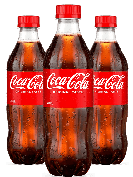 Three bottles of Coca-Cola® Original
